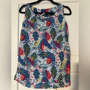Vintage 90s Honors Vibrant Leaf Print Women's Tank